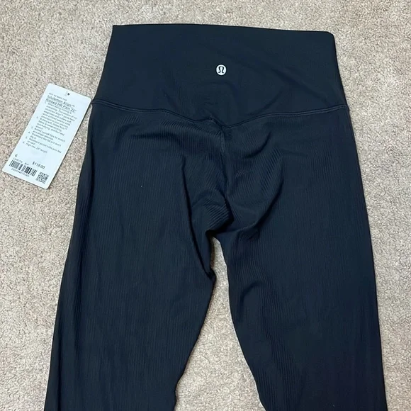 Lululemon Align Ribbed High-Rise Pant 25" in Black Size 6 - Picture 8 of 10